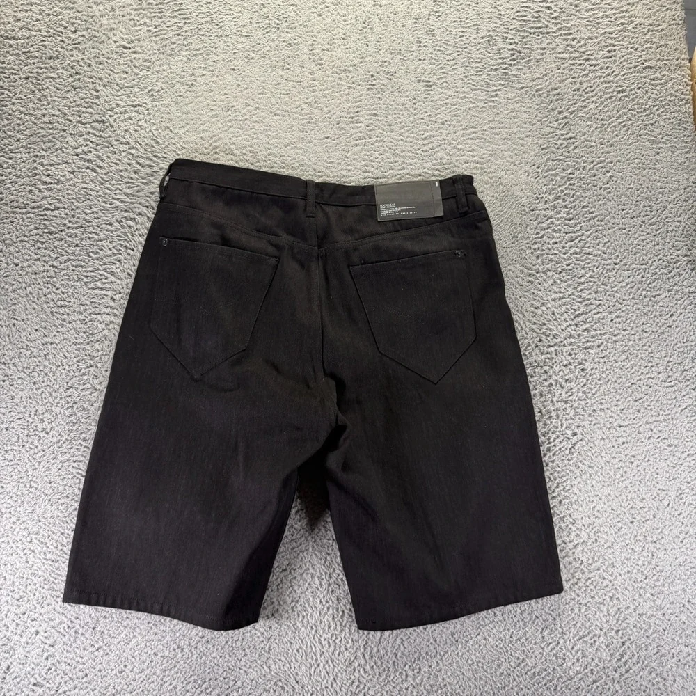 Vintage Rocawear Shorts Mens 38 Black Cotton Denim Bermuda Baggy Loose Workwear